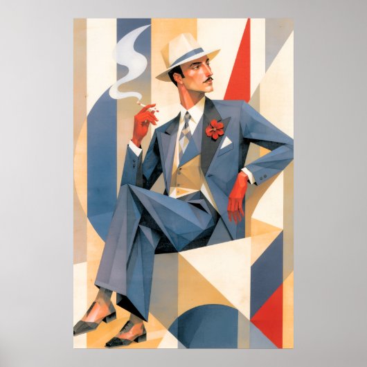 1925 Elegante Man Poster (Voorkant)