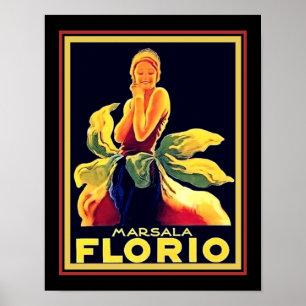 1925 Florio Marsala Wine Ad Poster
