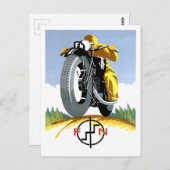1925 FN Motorfietsen Advertising Poster Briefkaart (Voorkant / Achterkant)