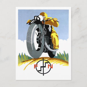 1925 FN Motorfietsen Advertising Poster Briefkaart