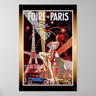 1925 Foire de Paris Eiffeltoren Art Deco Poster
