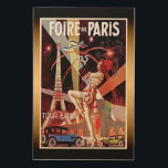 1925 Foire de Paris Eiffeltoren Art Deco Print Hout Afdruk<br><div class="desc">Foire De Paris Franse vintage art deco poster print uit de jaren 1920 adverteren Paris Fair met Eiffeltoren.</div>