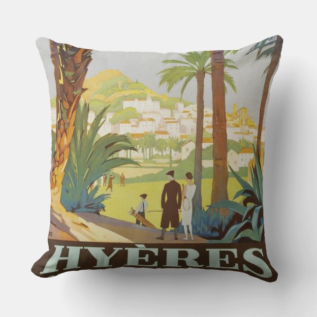  1925 Frans Riviera - Grote Hyeres Pillow Kussen (Voorkant)