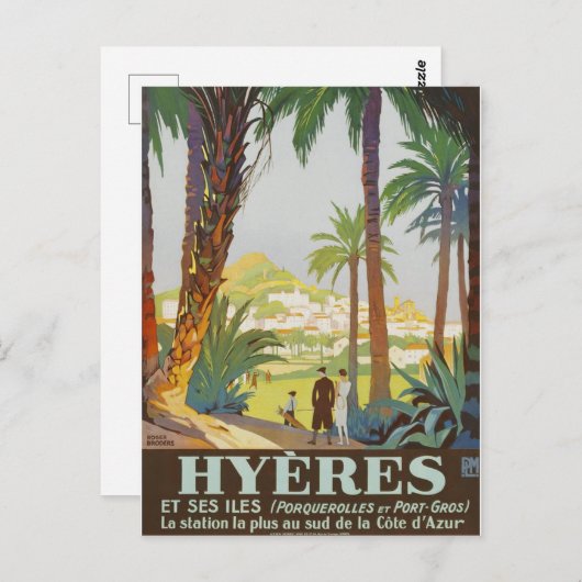  1925 Frans Riviera - Hyeres Briefkaart (Voorkant / Achterkant)