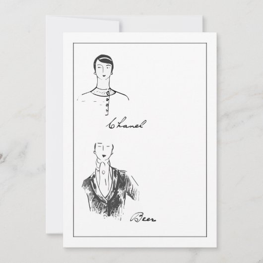 1925 Franse Mode - Gegevens Save The Date (Voorkant)