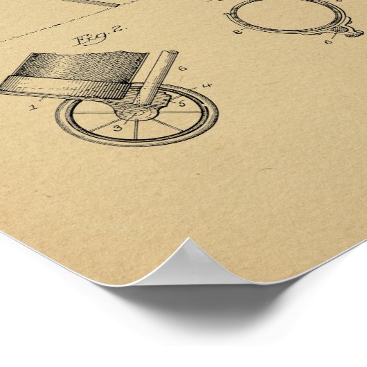 1925  Golf Bag Patent Art Print (Hoek)