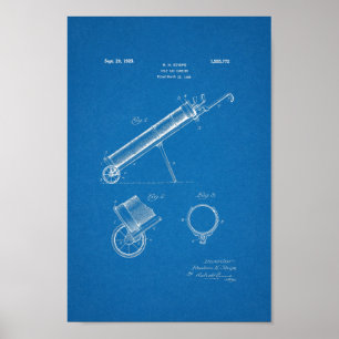 1925  Golf Bag Patent Blueprint Art Print