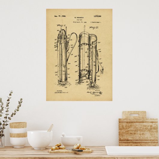  1925 Golf Bag Print (Keuken)