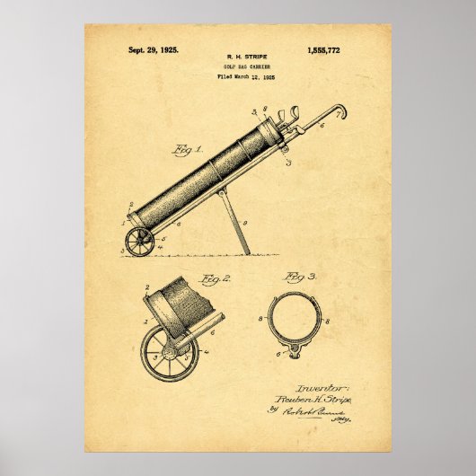  1925 Golf Bag Print (Voorkant)