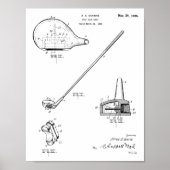 1925 Golf Club Patent Art Drawing Print (Voorkant)