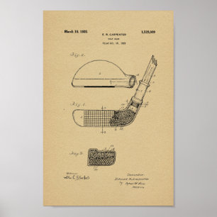 1925  Golf Club Patent Art Print