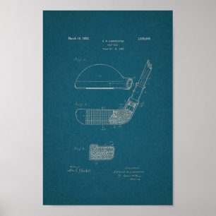 1925  Golf Club Patent Blueprint Art Print