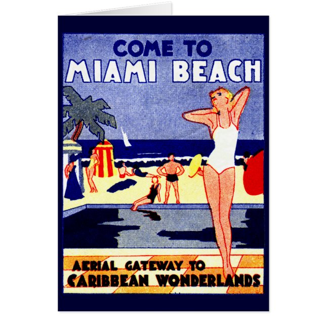 1925 Miami Beach Reizen Poster (Voorkant)