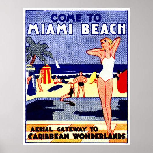 1925 Miami Travel Poster (Voorkant)