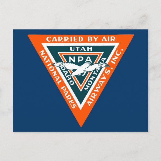 1925 National Parks Airways Briefkaart (Voorkant)