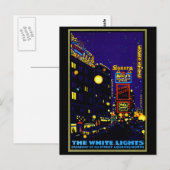 1925 New York City bij nacht Briefkaart (Voorkant / Achterkant)