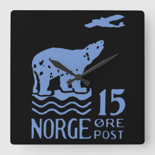 1925 Noors Polair Beer Vierkante Klok