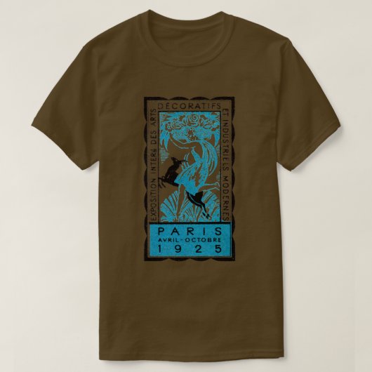1925 Parijs Art Deco Tentoonstelling T-shirt (Design voorkant)