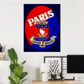 1925 Parijs Bagage-etiket Poster (Thuiskantoor)