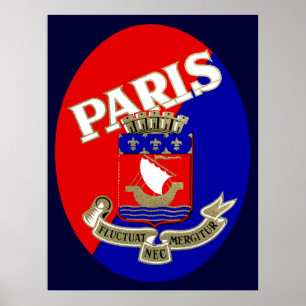 1925 Parijs Bagage-etiket Poster