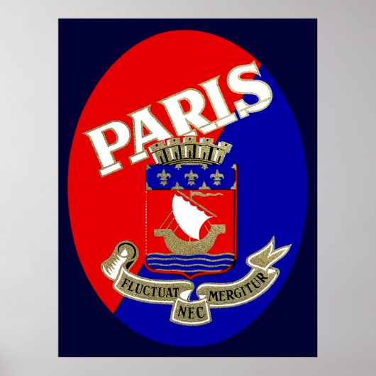 1925 Parijs Bagage-etiket Poster (Voorkant)