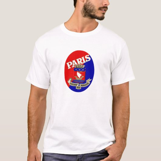 1925 Parijs Bagage-etiket T-shirt (Voorkant)