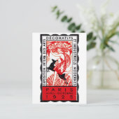 1925 Paris Art Deco Poster Briefkaart (Staand voorkant)