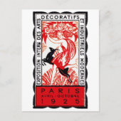 1925 Paris Art Deco Poster Briefkaart (Voorkant)