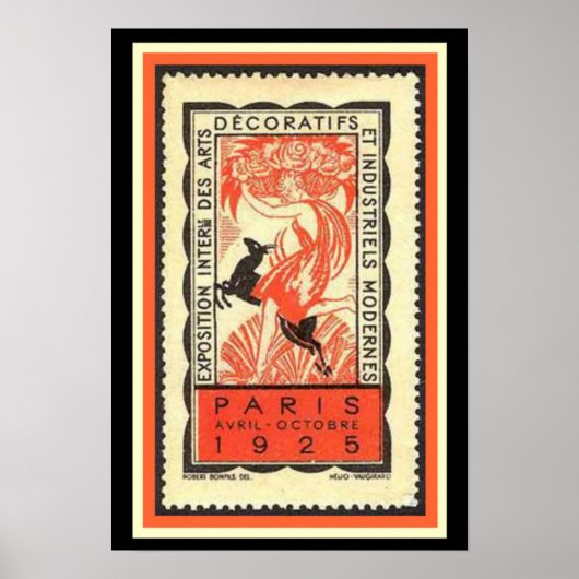 1925 Paris Deco Exhibition Ticket 13 x 19 Poster (Voorkant)