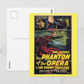 1925 Phantom of the Opera Advertisement Retro Briefkaart (Voorkant / Achterkant)