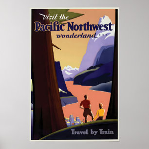 1925 Stille Oceaan Noordwest Reisposter Vintage Mu Poster