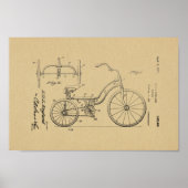 1925  Tricycle Patent Art-afdrukken Poster (Voorkant)