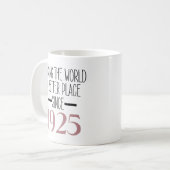 1925 Verjaardag 100ste jaar oude geschenken Vrouwe Koffiemok (Voorkant links)