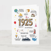1925 Verjaardag Kaart Printable (Voorkant)