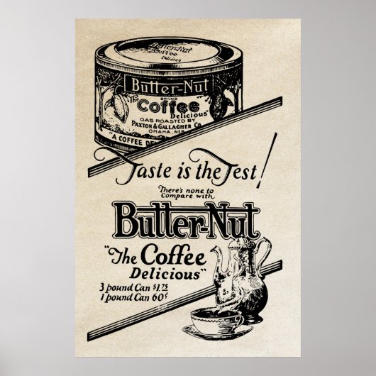 1925 Vintage Coffee Ad Poster (Voorkant)