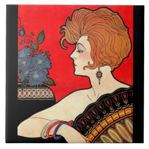 1925 vrouw tegeltje