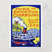 1926 Cherbourg France Poster Briefkaart (Voorkant)