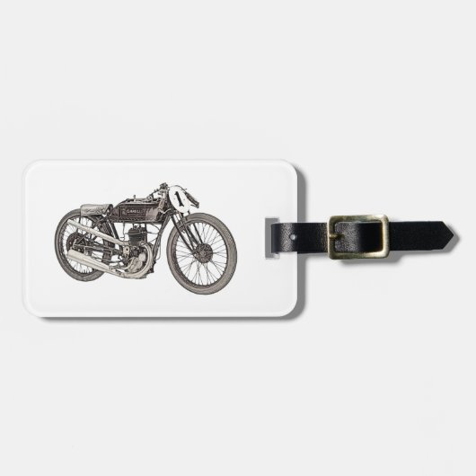 1926 Garelli-racemotorfiets Bagagelabel (Voorkant horizontaal)