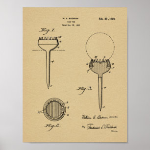  1926 Golf Ball T-shirt Design Patent Art Print