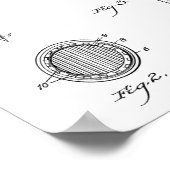  1926 Golf Ball T-shirt Design Patent Art Print (Hoek)