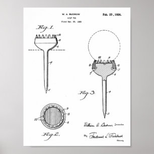  1926 Golf Ball T-shirt Design Patent Art Print
