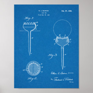  1926 Golf Ball T-shirt Design Patent Art Print