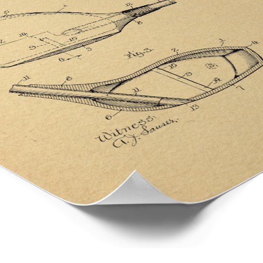 1926 Golf Club Patent Art Print (Hoek)