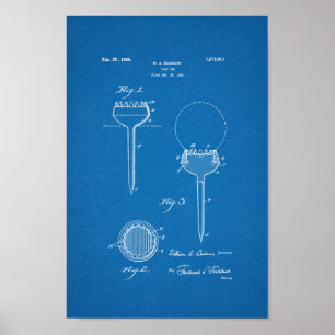 1926  Golf T-shirt Patent Blueprint Art Print
