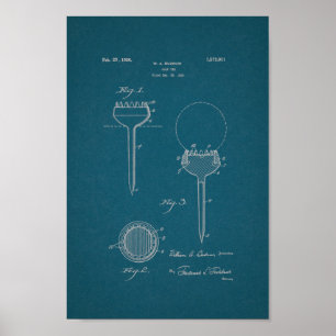 1926  Golf T-shirt Patent Blueprint Art Print
