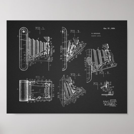 1926 Het vouwen Kunsttekentekening van het Kunstpa Poster (Voorkant)