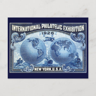 1926 International Philatelic Expo New York Briefkaart