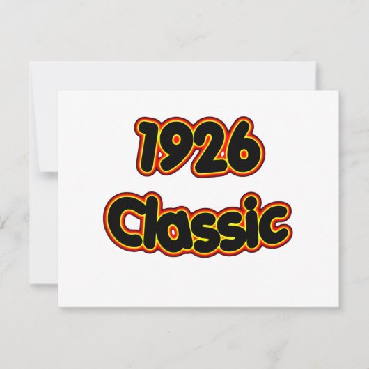 1926 Klassiek Kaart (Voorkant)