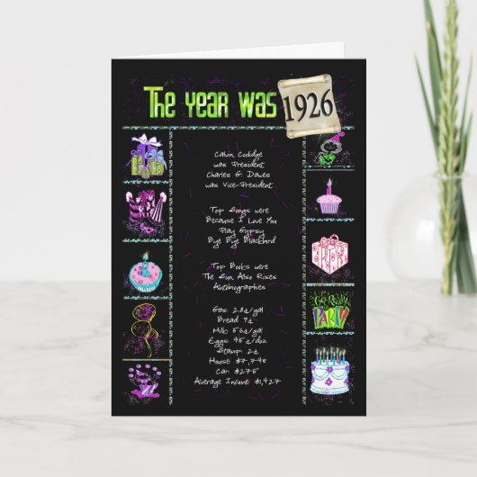 1926 Leuke feiten Kaart (Voorkant)