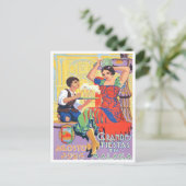 1926 Malaga Spanje vintage-reis Briefkaart (Staand voorkant)